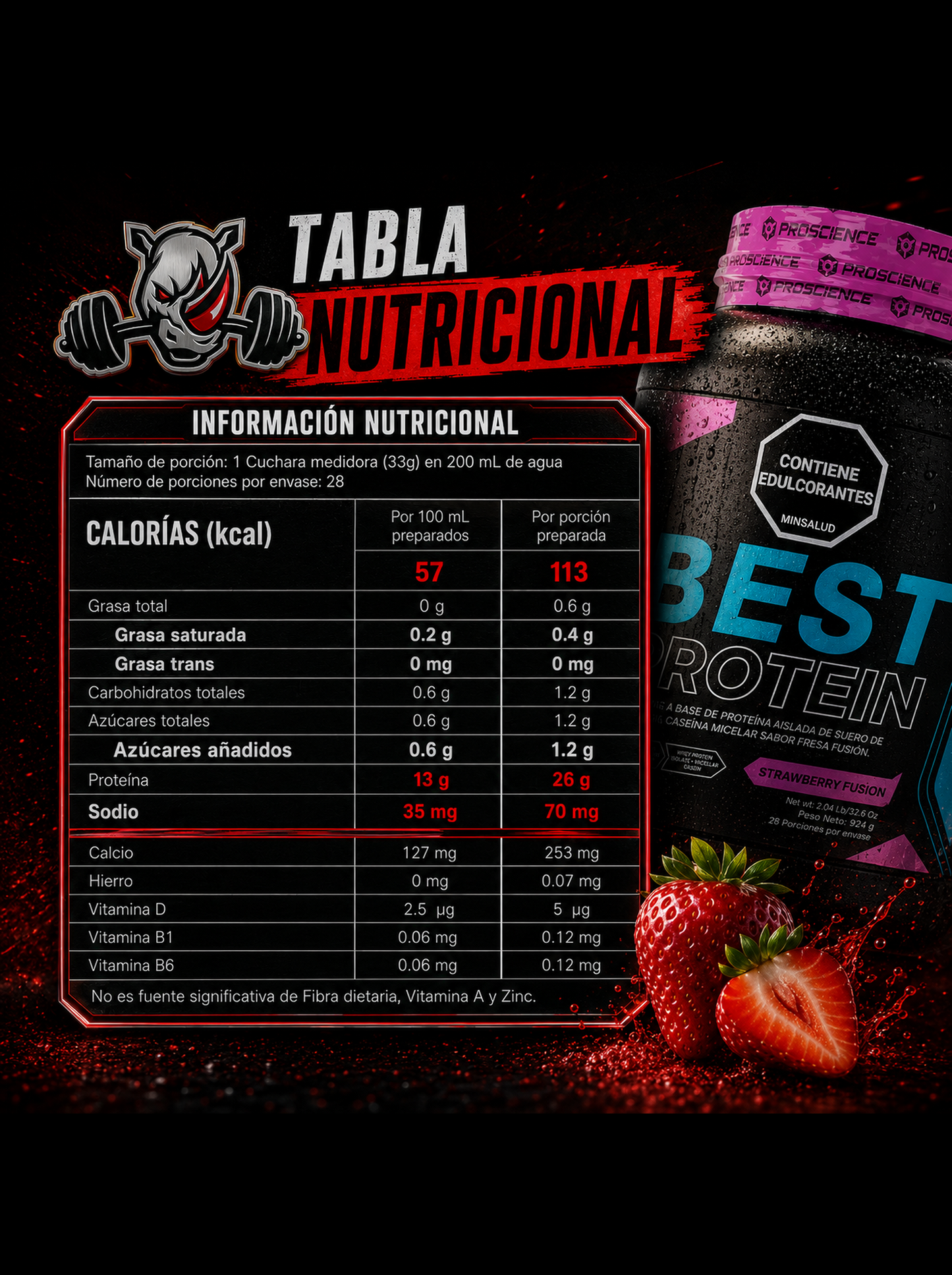 Proteina Best Protein 2.04lb Fresa