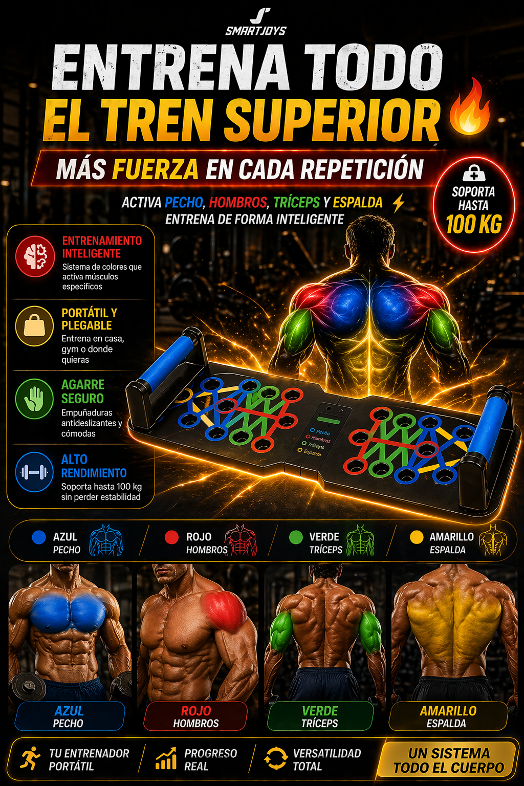 Transforma Tu Cuerpo en Casa con la Tabla Push Up Inteligente 24 en 1