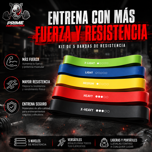 Entrena y fortalece tu cuerpo con Bandas de Resistencia
