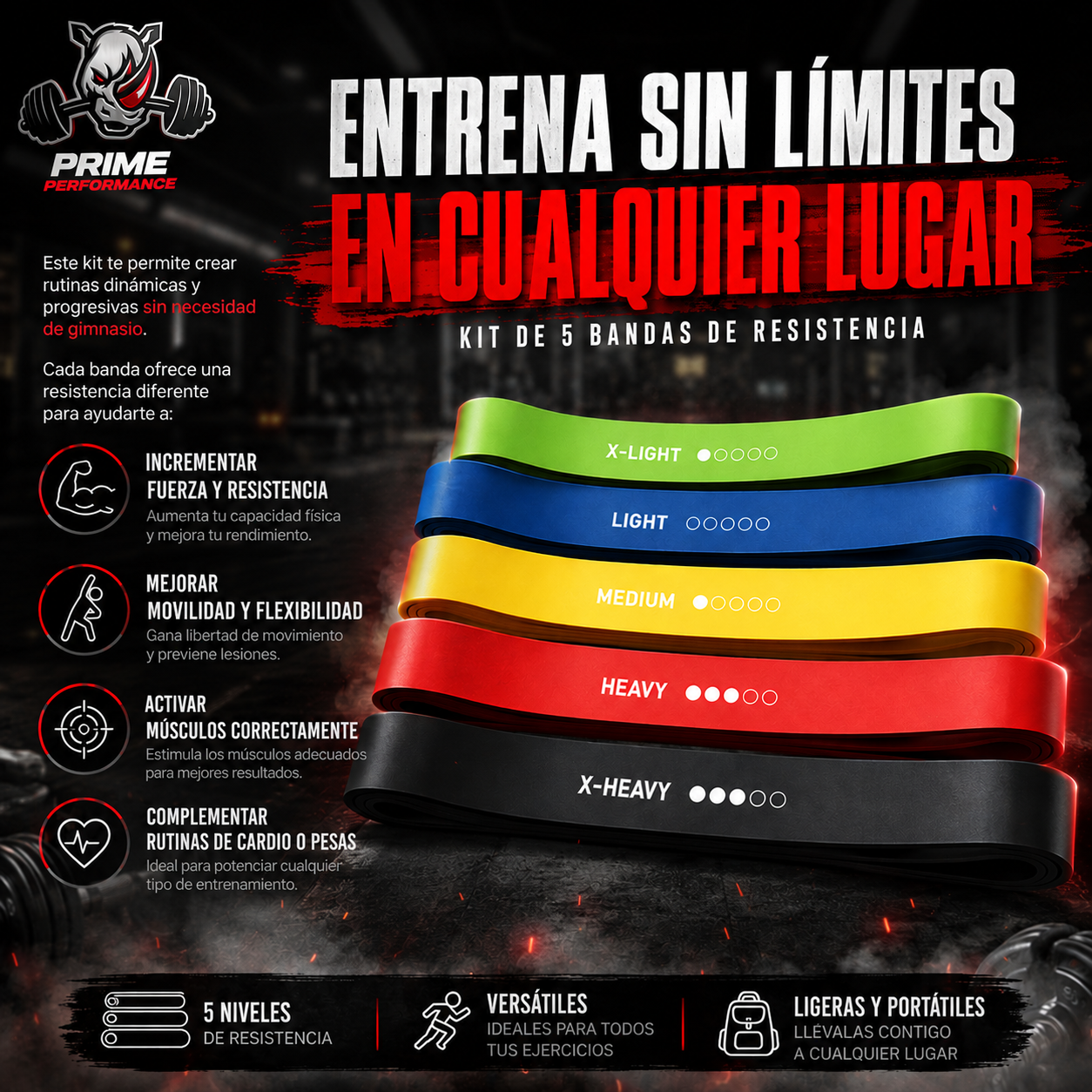 Entrena y fortalece tu cuerpo con Bandas de Resistencia