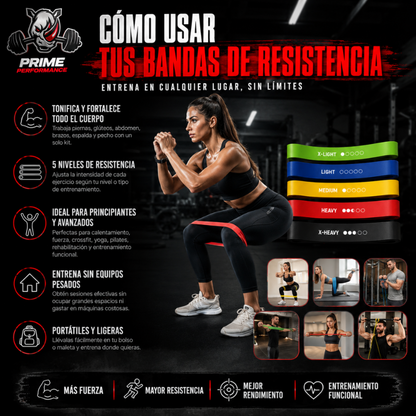 Entrena y fortalece tu cuerpo con Bandas de Resistencia